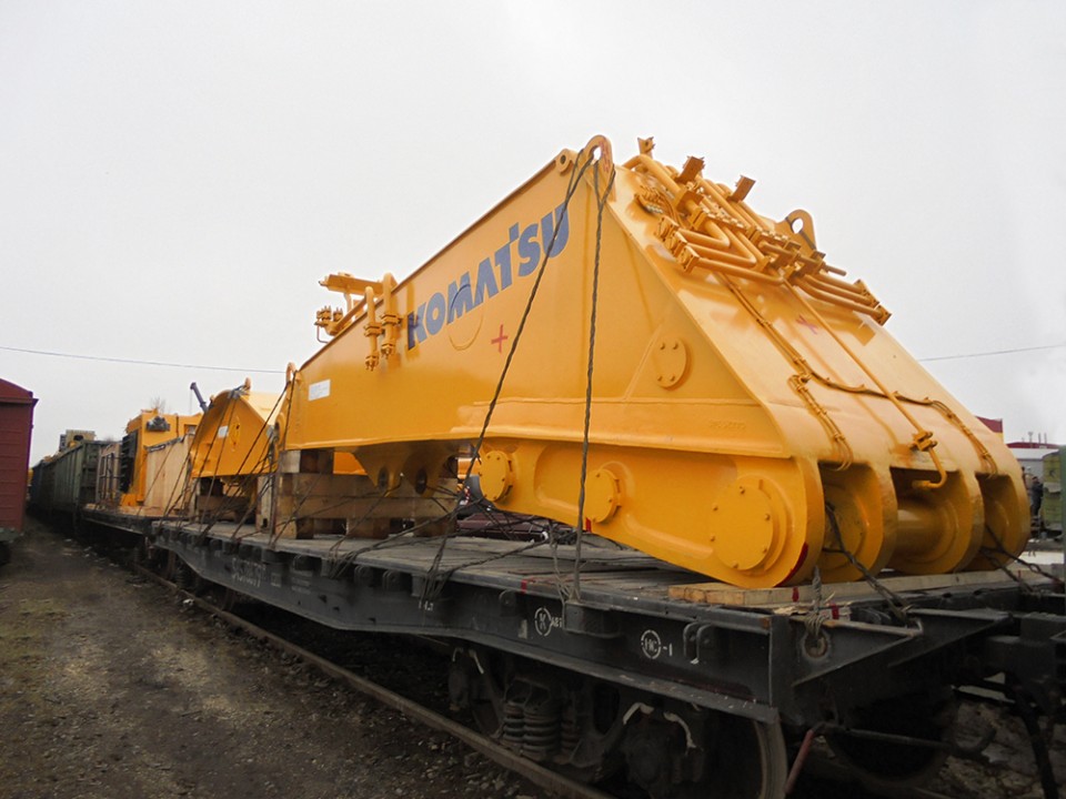 Transport von der Bergbauausrüstung