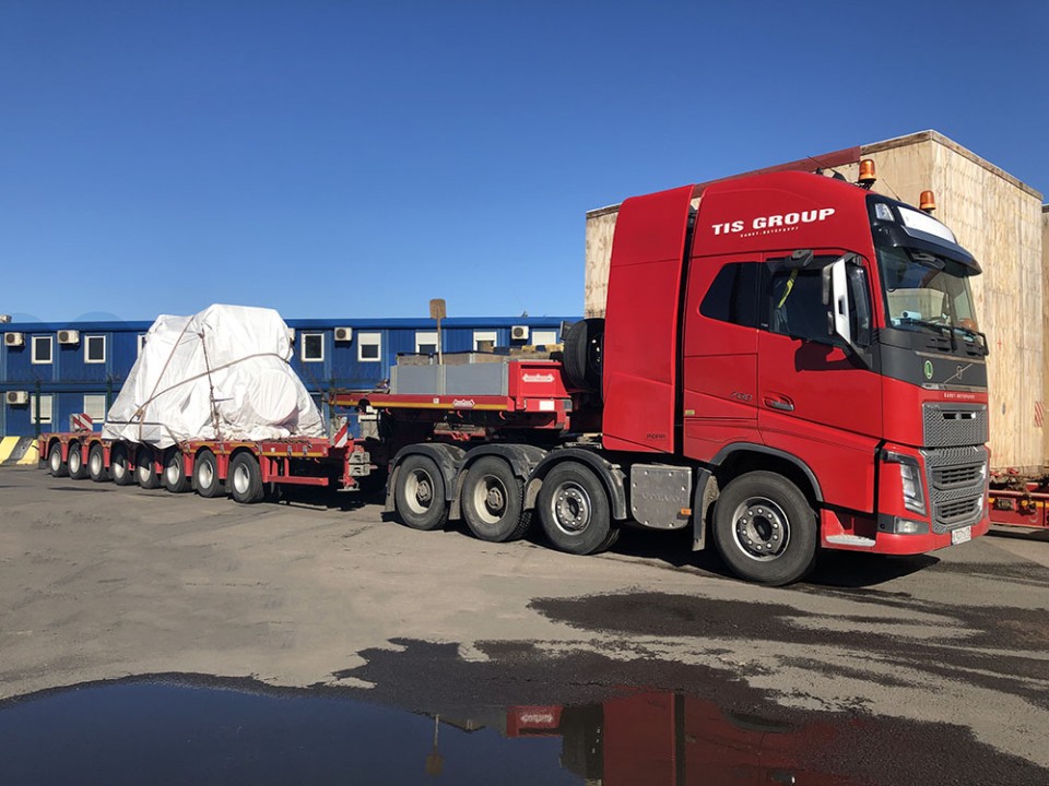 Transportation of oversized equipment to Vologda Region